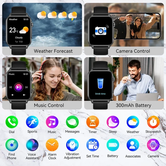 Смарт-годинник EIGIIS P6 Max Smart Watch 1.96" HD - зображення 3