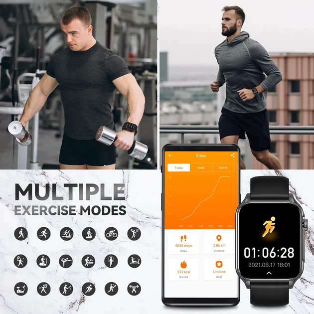 Смарт-годинник EIGIIS P6 Max Smart Watch 1.96" HD - зображення 6
