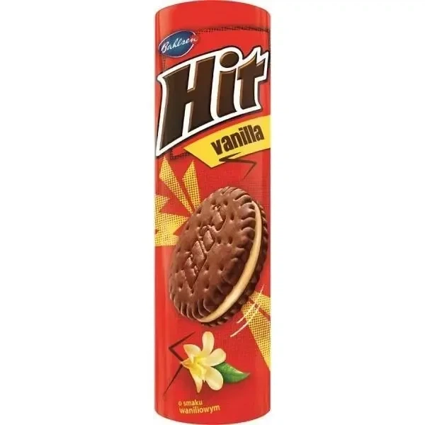 Печенье сэндвич Hit Vanilla с ванильной начинкой 220 г - Фото 1 Печенье сэндвич Hit Vanilla с ванильной начинкой 220 г - изображение 1