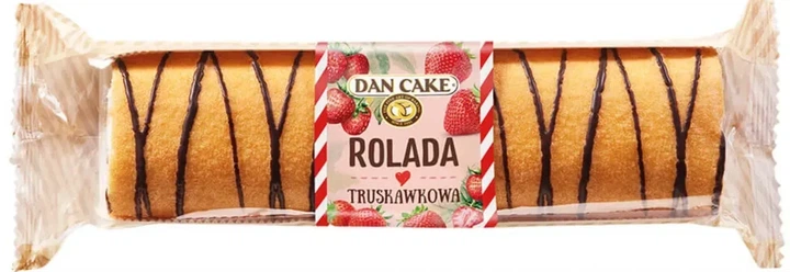 Рулет бісквітний полуничний Dan Cake Rolada 400 г - Фото 1 Рулет бісквітний полуничний Dan Cake Rolada 400 г - зображення 1