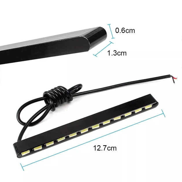 Дневные ходовые огни ДХО тонкие Led slim 12,7 см белый свет 12V пара - изображение 4