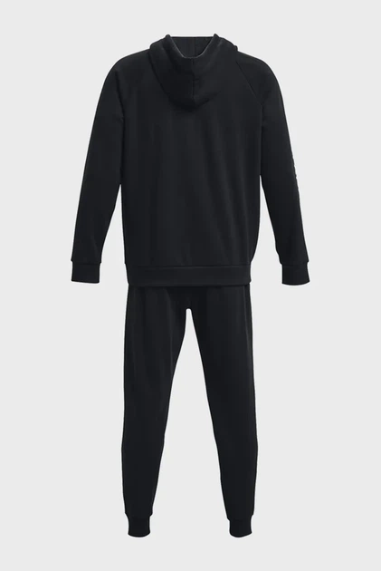 Чоловічий чорний спортивний костюм (худі, штани) UA Rival Fleece Suit Under Armour LGT 1379768-001 - изображение 6