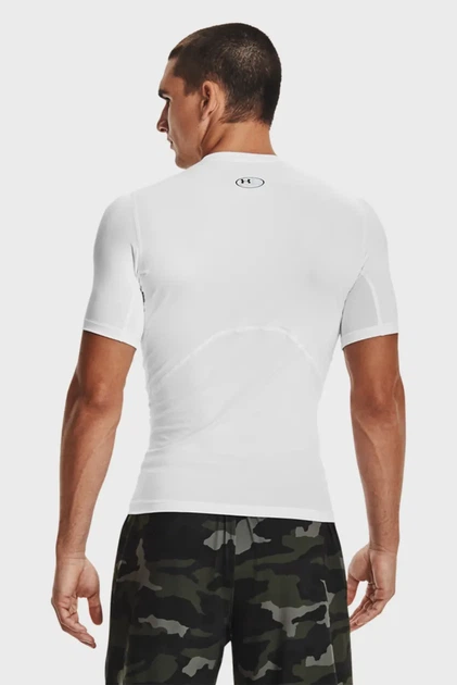 Чоловіча біла футболка HG Armour Comp SS-WHT Under Armour M 1361518-100 - Фото 3 Чоловіча біла футболка HG Armour Comp SS-WHT Under Armour M 1361518-100 - зображення 3