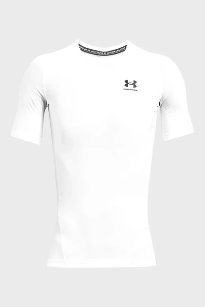 Чоловіча біла футболка HG Armour Comp SS-WHT Under Armour M 1361518-100 - Фото 5 Чоловіча біла футболка HG Armour Comp SS-WHT Under Armour M 1361518-100 - зображення 5