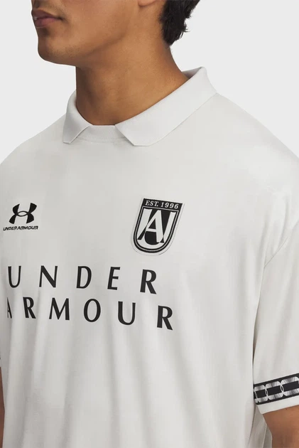Чоловіча біла футболка з візерунком M's 96 Terrace Jsy SS Under Armour XL 1390110-110 - Фото 3 Чоловіча біла футболка з візерунком M's 96 Terrace Jsy SS Under Armour XL 1390110-110 - изображение 3