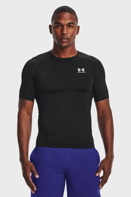 Чоловіча чорна футболка UA HG Armour Comp SS-BLK Under Armour S 1361518-001 - Фото 1 Чоловіча чорна футболка UA HG Armour Comp SS-BLK Under Armour S 1361518-001 - изображение 1
