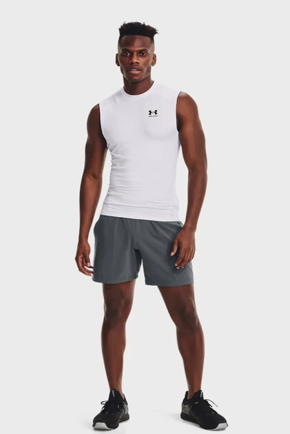Майка чоловіча UA HG Armour Comp SL-WHT Under Armour L 1361522-100 - Фото 2 Майка чоловіча UA HG Armour Comp SL-WHT Under Armour L 1361522-100 - зображення 2