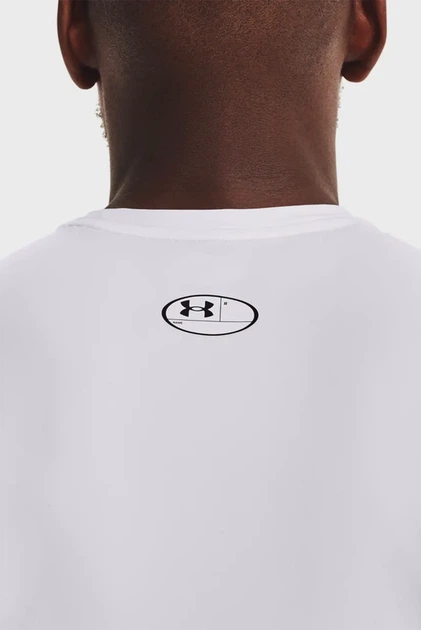 Майка чоловіча UA HG Armour Comp SL-WHT Under Armour L 1361522-100 - Фото 4 Майка чоловіча UA HG Armour Comp SL-WHT Under Armour L 1361522-100 - зображення 4