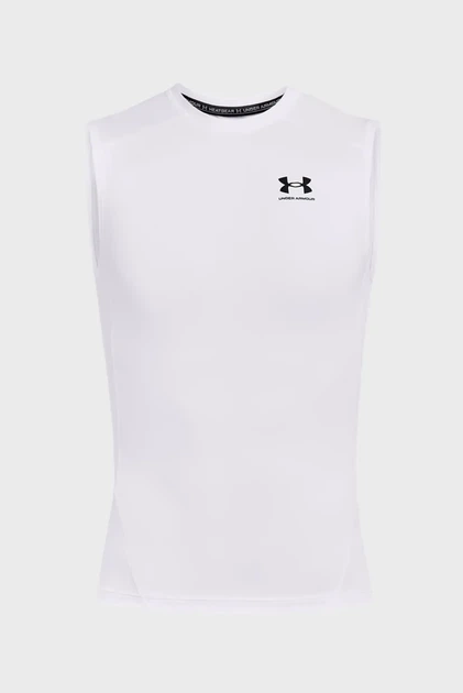 Майка чоловіча UA HG Armour Comp SL-WHT Under Armour L 1361522-100 - Фото 5 Майка чоловіча UA HG Armour Comp SL-WHT Under Armour L 1361522-100 - зображення 5