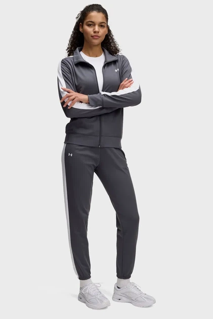 Жіночий сірий спортивний костюм (кофта, штани) Tricot Tracksuit Under Armour LG 1365147-027 - изображение 2