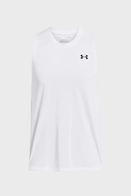 Чоловіча біла майка UA Tech Tank Under Armour M 1382795-100 - изображение 3