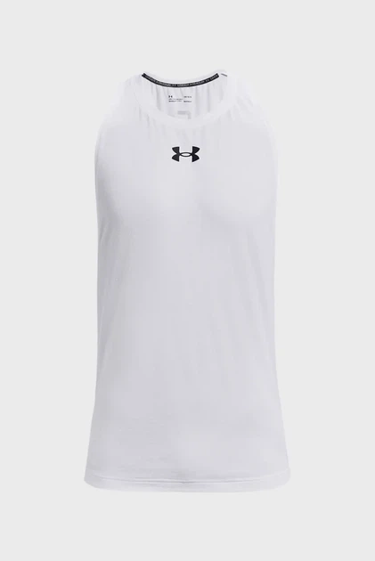 Чоловіча біла майка UA BASELINE COTTON TANK Under Armour M 1361901-100 - зображення 5
