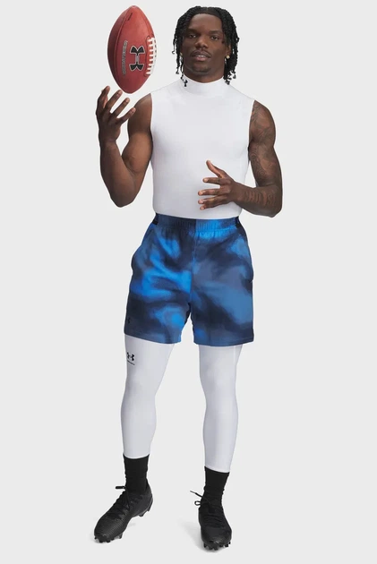 Чоловіча біла майка UA HG Armour Comp Mock SL Under Armour L 1361521-100 - изображение 2