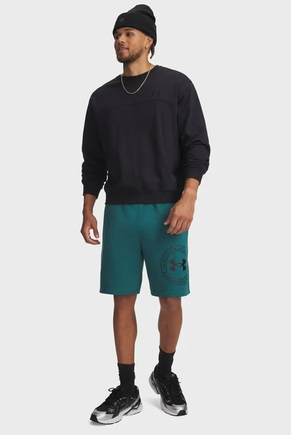 Чоловічі зелені шорти UA Rival LW Graphic Shorts-GRN Under Armour M 6014689-338 - Фото 4 Чоловічі зелені шорти UA Rival LW Graphic Shorts-GRN Under Armour M 6014689-338 - зображення 4