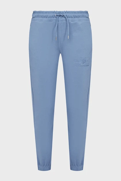 Жіночі блакитні спортивні штани REG TONAL SHIELD SWEATPANTS Gant S 4200709 - Фото 4 Жіночі блакитні спортивні штани REG TONAL SHIELD SWEATPANTS Gant S 4200709 - зображення 4