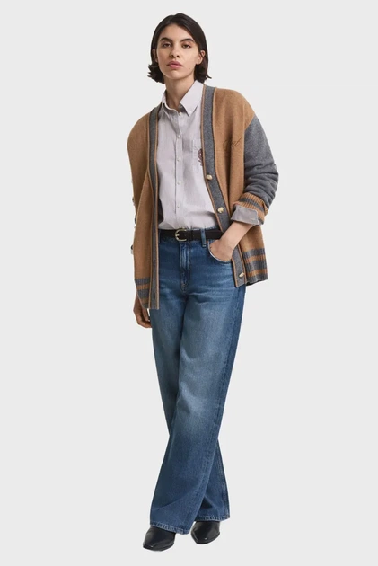 Жіночий бежевий кардиган VARSITY Gant S 4805422 - зображення 2