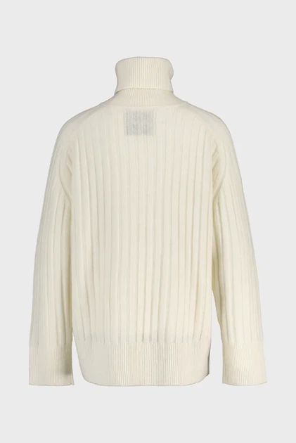 Жіночий білий вовняний гольф RIBBED TURTLENECK Gant XS 4805397 - Фото 2 Жіночий білий вовняний гольф RIBBED TURTLENECK Gant XS 4805397 - изображение 2