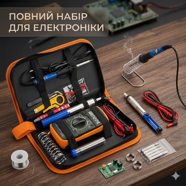 Набор для пайки 32 предмета — универсальный комплект для ремонта электроники и бытовой техники - изображение 3