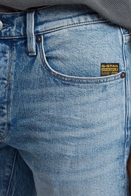 Чоловічі блакитні джинси 3301 Slim G-Star RAW 33-32 51001,D936 - зображення 4