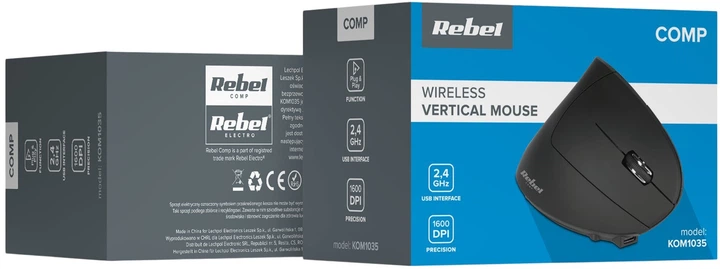 Миша Rebel Electro VM10 Wireless Black (5901890129794) - зображення 2