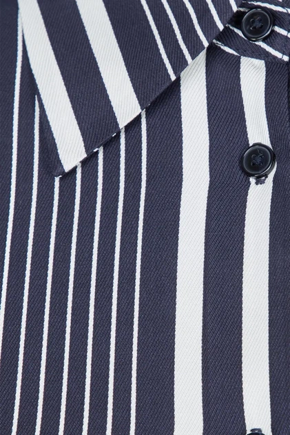 Жіноча темно-синя сорочка у смужку REL STRIPED Gant 38 4300285 - изображение 5