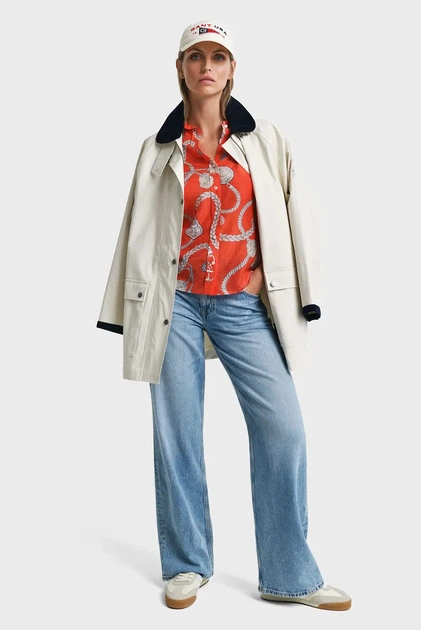 Жіноча червона сорочка з візерунком REG SAILING PRINT Gant 36 4300456 - изображение 2