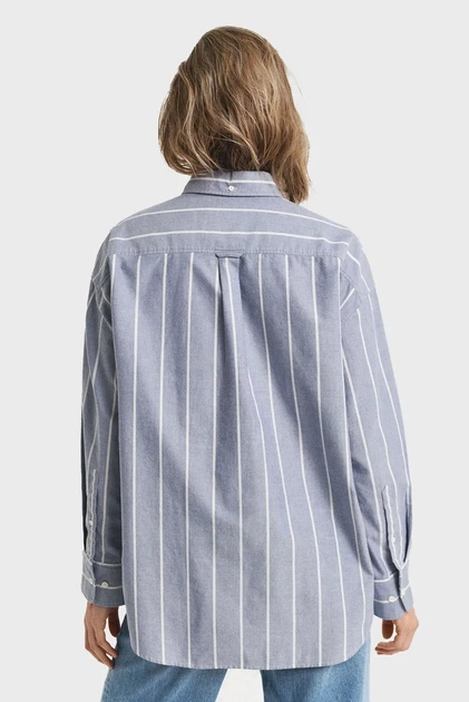 Жіноча блакитна сорочка у смужку OS STRIPED CLASSIC OXFORD Gant 38 4300525 - Фото 3 Жіноча блакитна сорочка у смужку OS STRIPED CLASSIC OXFORD Gant 38 4300525 - изображение 3