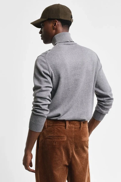 Чоловічий сірий гольф CLASSIC COTTON ROLLERNECK Gant XXL 8030563 - изображение 2