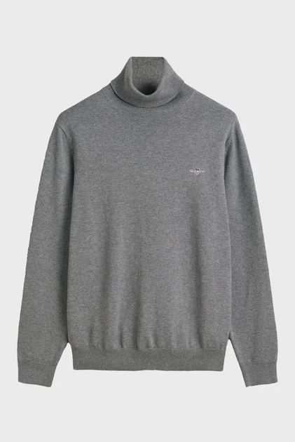 Чоловічий сірий гольф CLASSIC COTTON ROLLERNECK Gant XXL 8030563 - изображение 8