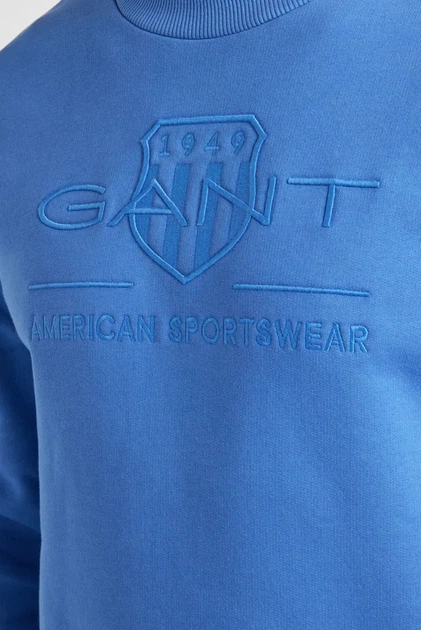 Чоловічий синій світшот REG TONAL SHIELD C-NECK Gant XL 2036017 - изображение 2