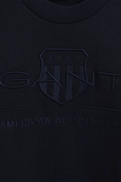 Чоловічий темно-синій світшот REG TONAL SHIELD C-NECK Gant XXXL 2036017 - изображение 5