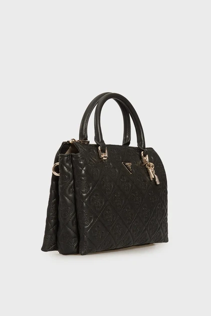 Жіноча чорна сумка з візерунком ADELASIA Guess OS HWQL9658060 - изображение 3
