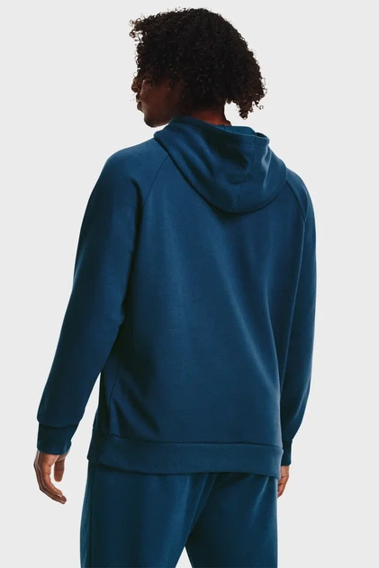Чоловіче темно-синє худі UA Rival Fleece Logo HD Under Armour S 1379758-426 - изображение 3