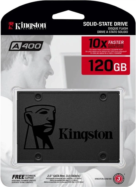 SSD диск Kingston SSDNow A400 240GB 2.5" SATAIII 3D TLC (SA400S37/240G) - изображение 3