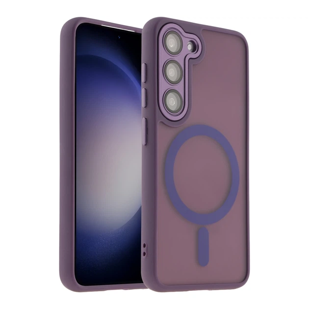 Чохол Premium TPU+PC Magnetic Matte Camera Lens with Magsafe для Samsung Galaxy S23+ 5G (S916) Dark Purple - Фото 5 Чохол Premium TPU+PC Magnetic Matte Camera Lens with Magsafe для Samsung Galaxy S23+ 5G (S916) Dark Purple - зображення 5