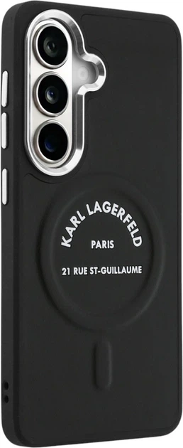Etui Karl Lagerfeld Embossed Ring RSG Logo MagSafe do Samsung Galaxy S26 Plus Black (KLHMS26MPSKRSGEK) - obraz 4