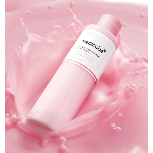 Молочный тонер с полинуклеотидами и пептидами Medicube PDRN Pink Niacinamide Milky Toner 150 ml - изображение 2