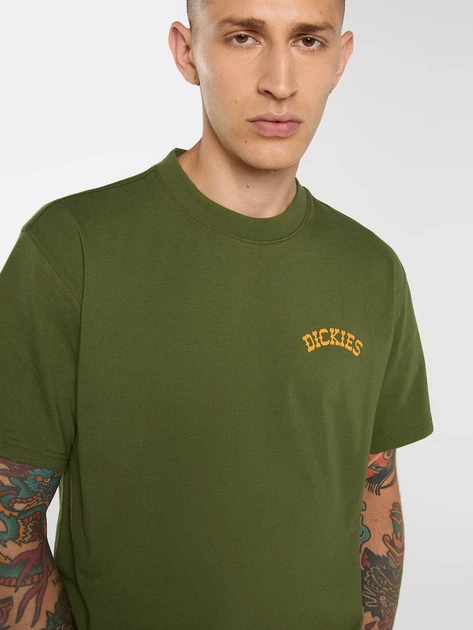 Футболка бавовняна довга чоловіча Dickies Bettsville Ss DK0A8887K721 L Хакі (800070354537) - зображення 4