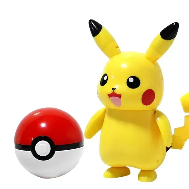 Игрушка Пикачу трансформер с Покеболом — набор Pokemon Pikachu Pokeball для фанатов вселенной Покемонов - изображение 2