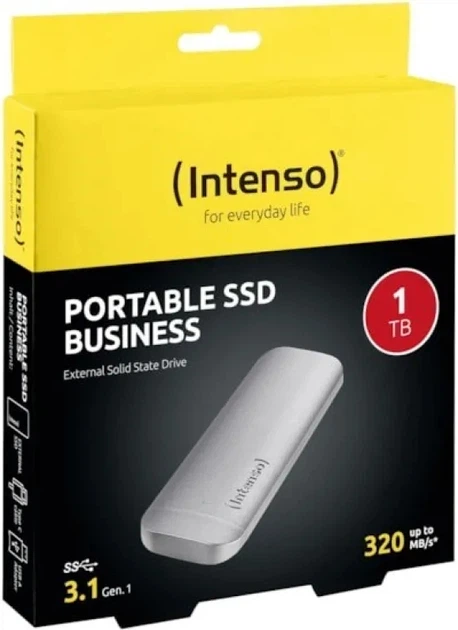 Зовнішній накопичувач SSD 1TB Intenso Business Portable USB 3.0 Антрацит (3824460) - Фото 6 Зовнішній накопичувач SSD 1TB Intenso Business Portable USB 3.0 Антрацит (3824460) - изображение 6