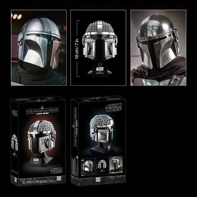 Конструктор Звездные войны Голова Шлем Мандалорца The Mandalorian Star Wars 584 детали - изображение 8