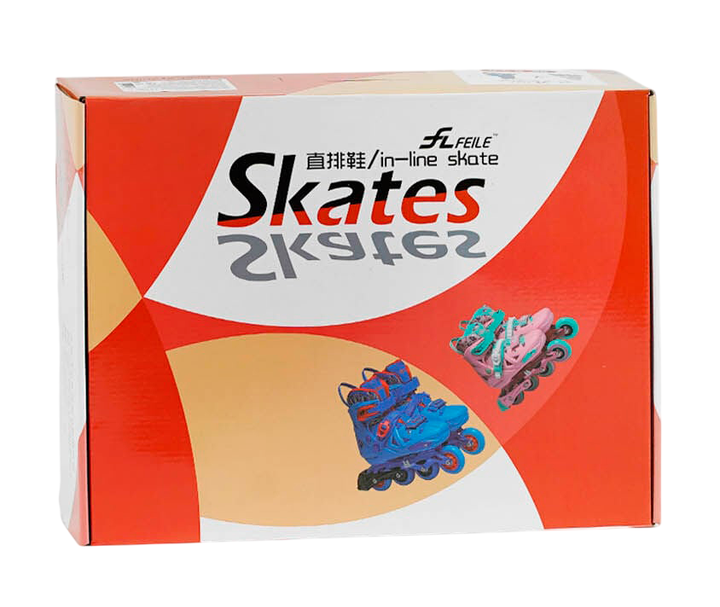Ролики детские PU колеса с подсветкой переднего колеса размер 34-37 M Skates Розовый - изображение 3