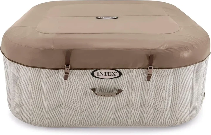 Надувной джакузи с подогревом Бассейн Intex СПА PureSpa Greywood Deluxe Wi-Fi 196 х 71 см 6 человек Объем 1098 л - изображение 3