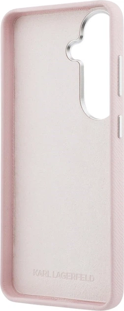 Чохол Karl Lagerfeld Grained Signature Metal Resin Logo для Samsung Galaxy S26 Pink (KLHCS26SPGFKSRSP) - зображення 7