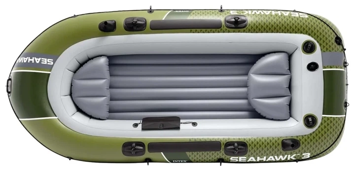 Надувная Лодка Интекс Intex Seahawk 3 с надувными сиденьями 295 x 137 x 43 см Трёхместная - Фото 4 Надувная Лодка Интекс Intex Seahawk 3 с надувными сиденьями 295 x 137 x 43 см Трёхместная - изображение 4