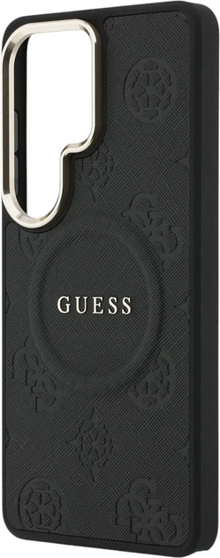 Чохол Guess Saffiano Peony Embossed Ring MagSafe для Samsung Galaxy S26 Ultra Black (GUHMS26LPSAMSECK) - зображення 6