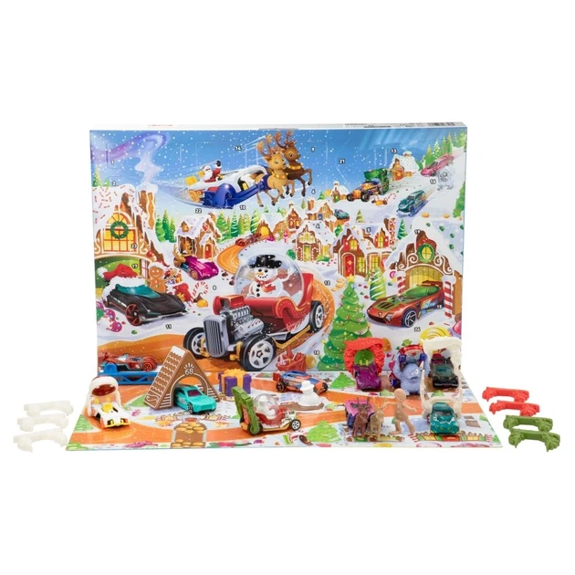 Адвент-календар Гот Вілс Hot Wheels 24 сюрпризи Машинки та Аксесуари - Фото 4 Адвент-календар Гот Вілс Hot Wheels 24 сюрпризи Машинки та Аксесуари - зображення 4