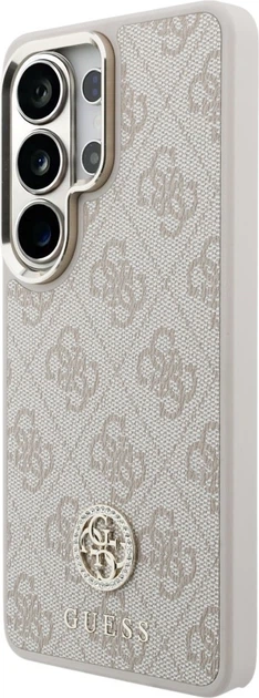Etui Guess 4G Big Rhinestone Triangle Strap MagSafe do Samsung Galaxy S26 Ultra Pink (GUHMS26LP4G4DCSP) - obraz 3