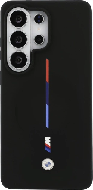 Чохол BMW M Silicone Tricolor Line MagSafe для Samsung Galaxy S26 Ultra Black (BMHMS26L25SITMIK) - зображення 2