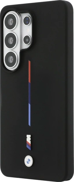 Чохол BMW M Silicone Tricolor Line MagSafe для Samsung Galaxy S26 Ultra Black (BMHMS26L25SITMIK) - зображення 3